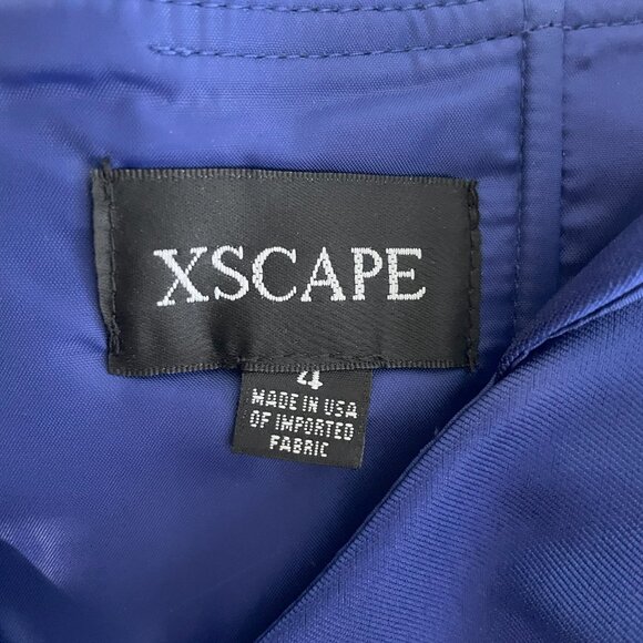 Womens Xscape Cocktail Dress Blue - Picture 3 of 6